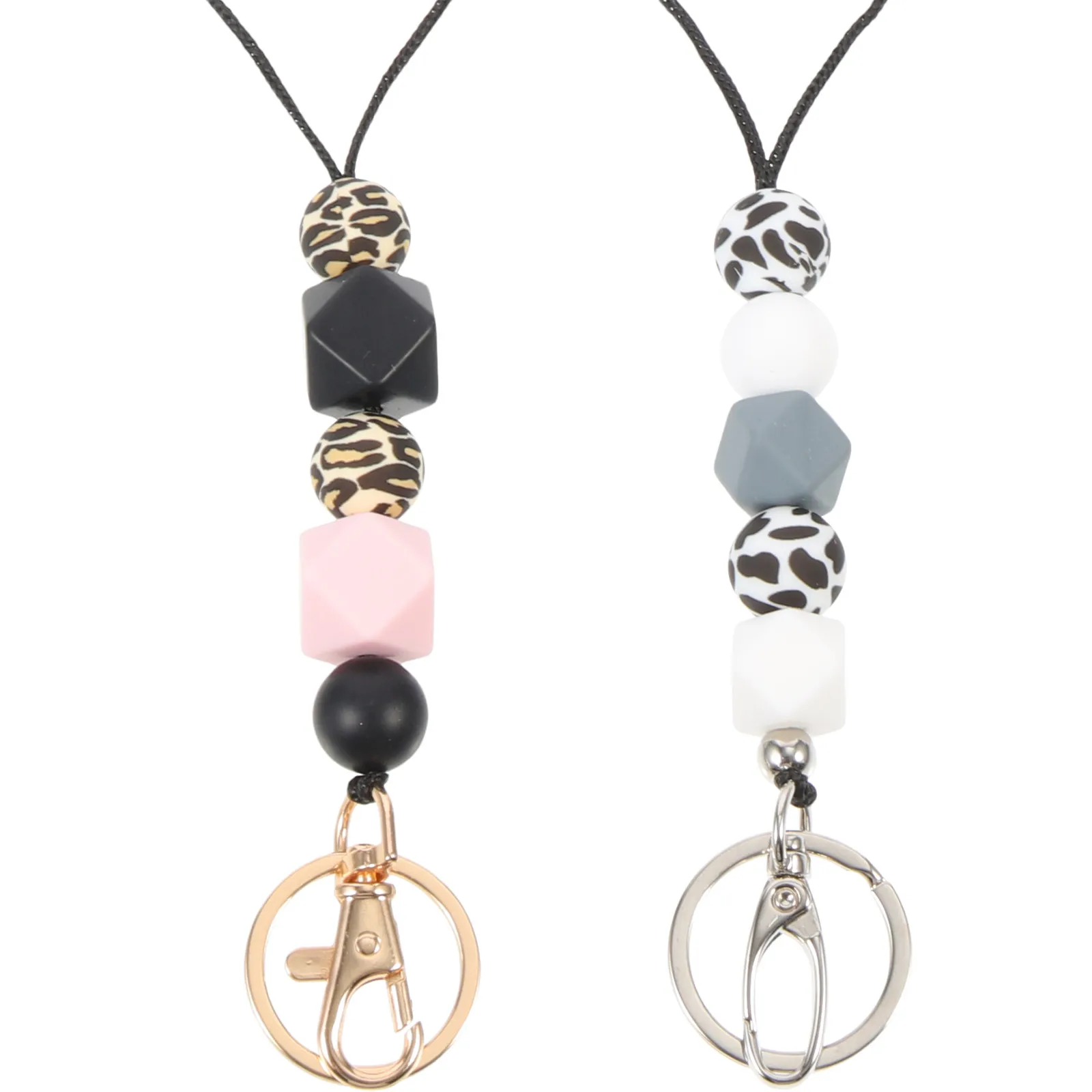 

2Pcs Key Lanyard Anti-Lost Lanyard Keychain Necklace for Keys Cell Phone Id Badge Smooth Surface Wear-Resistant Bright Colors