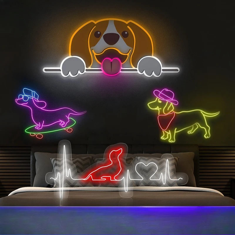 Customized neon light bedroom layout modeling light ambient light pet store luminous led light sign led decorative light
