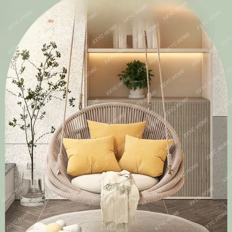 

Качели-планеров для внутреннего балкона, домашней корзины, тканые уличные стулья Nacelle, качели, одинарные, двойные, для гостиной