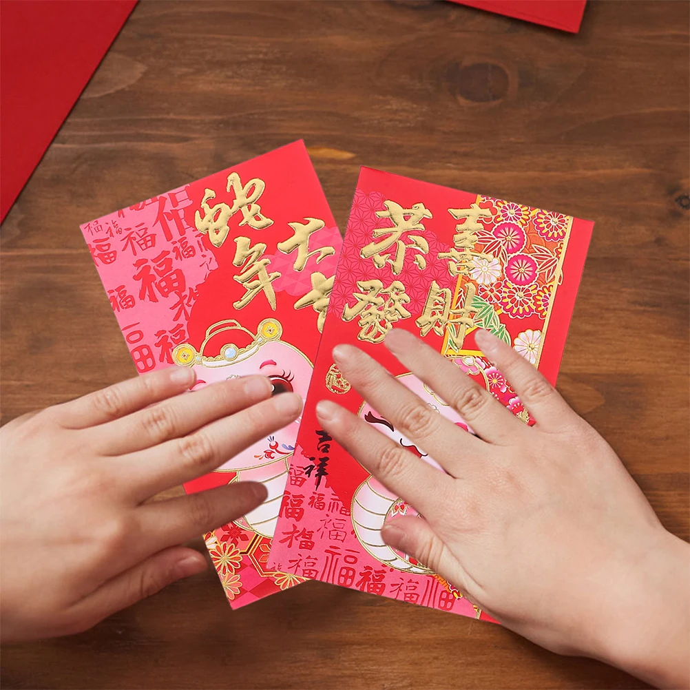 

36pcs Year Of The Snake Envelopes Chinese New Year Decorations Traditional Red Packet Cash Festive Gifting Wedding Birthday