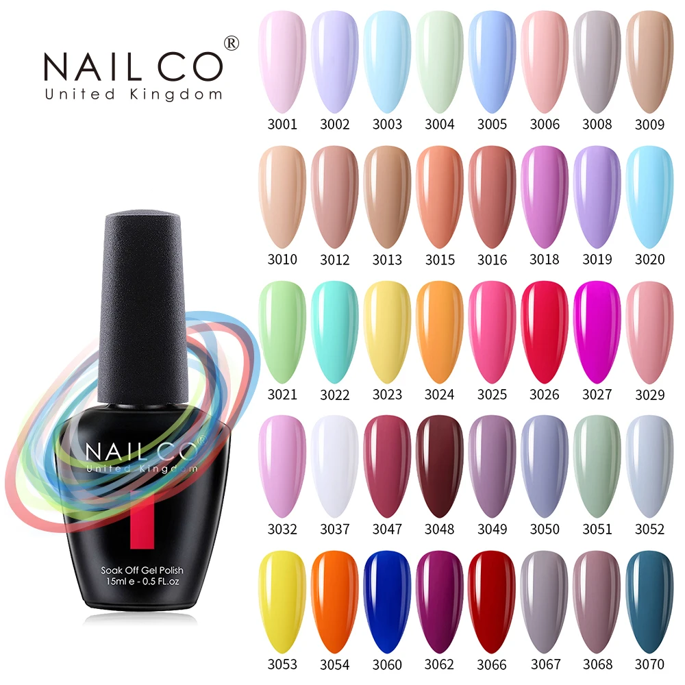 Nailco 15Ml Kleur Gel Nagellak Manicure Uv Nagels Art Gel Poetsmiddelen Soak Off Top Base Coat Led Gel lak Lakiery Hybrydowe Vernis