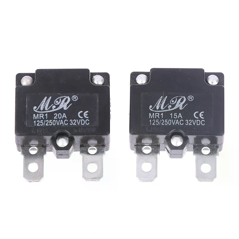 7A 10A 15A 자동 리셋 릴레이 퓨즈 열 스위치 회로 차단기 전류 과부하 보호기 어린이 전기차 액세서리