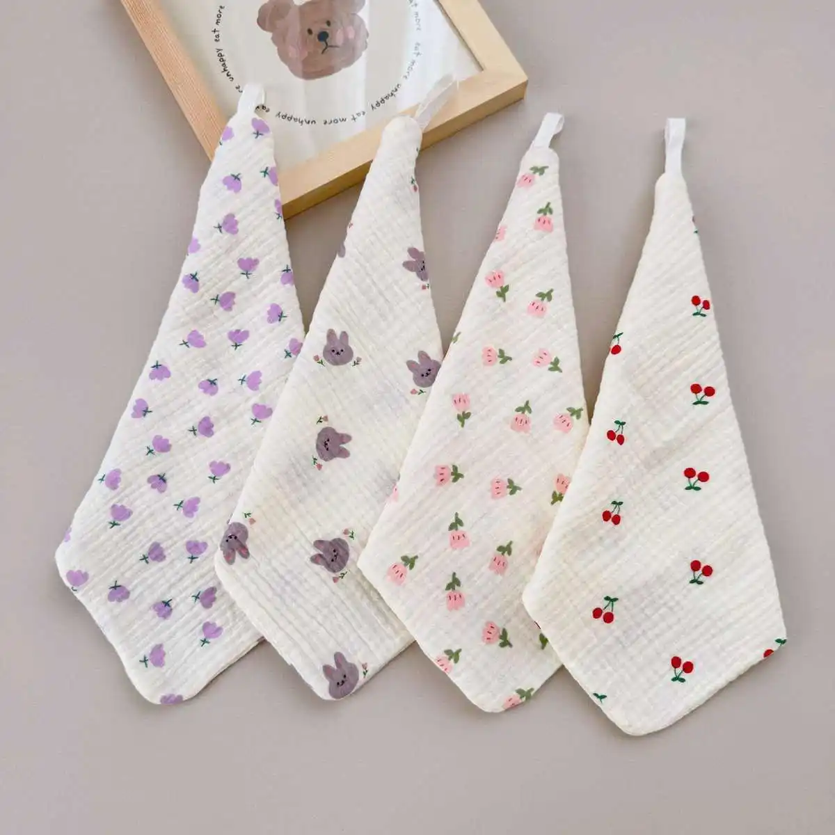 Ultra Soft Pure Cotton Muslin Towel Baby Bibs Burp Cloth Face Wash Towel Children Handkerchief for Newborn Infants Babies