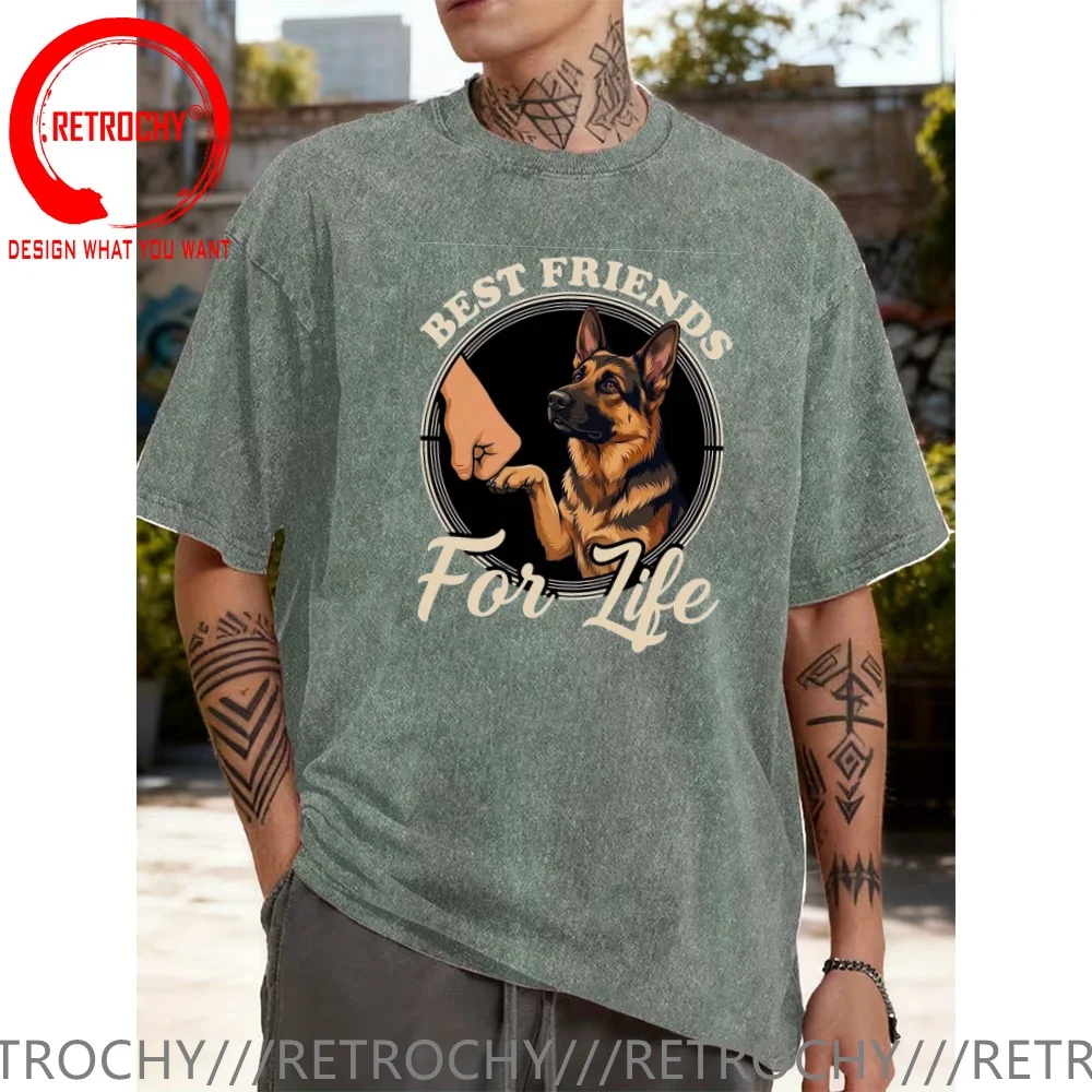 Funny Design K9 German Shepherd Handler Best Friend For Life  Shirt Men Fashion Trendy Casual Clothing Stylish Tops Tee Shirt