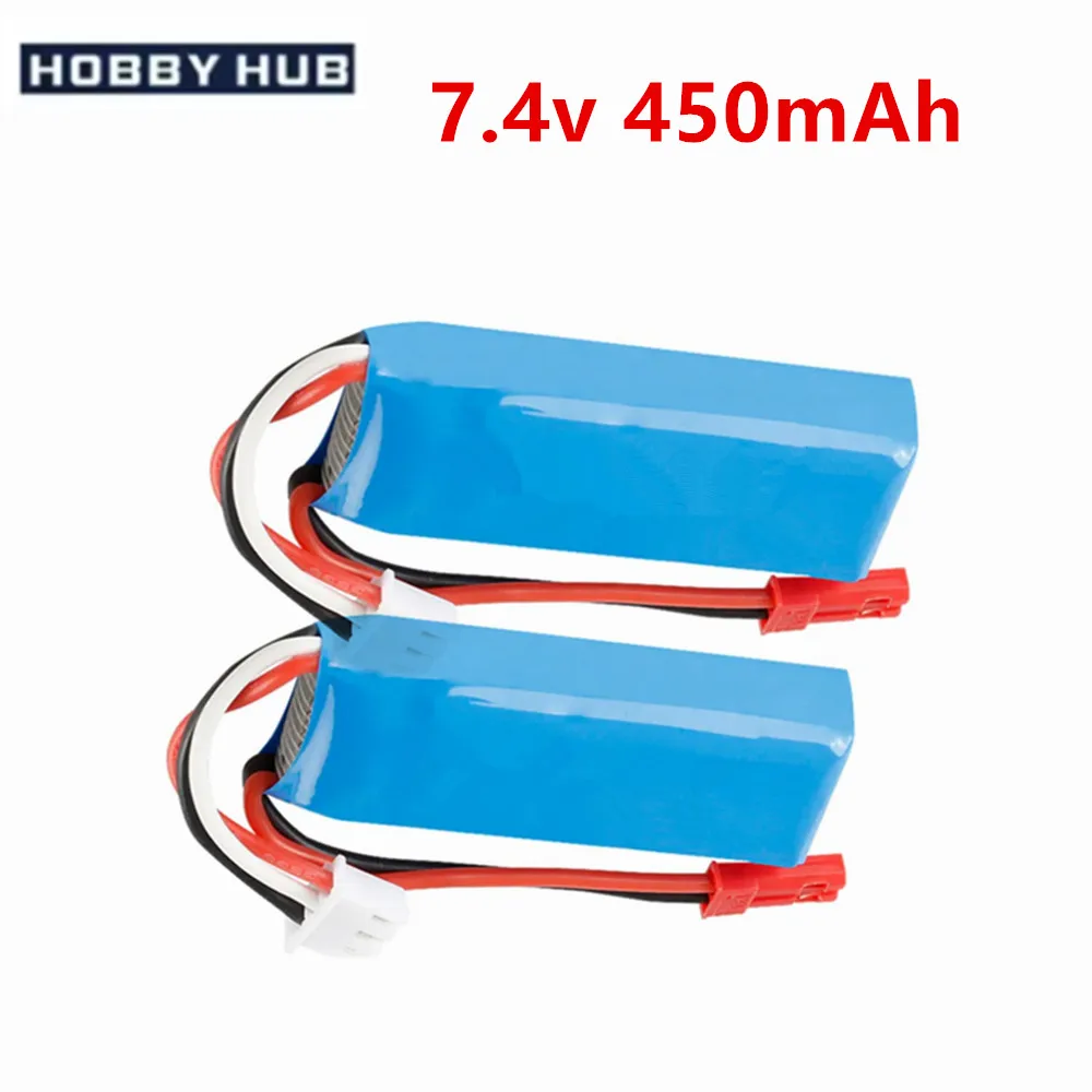 7.4V 450mAh 20C Lipo battery for WLtoys K969 K979 K989 K999 P929 P939 RC Off-road Racing Car Vehicles Parts 2s 7.4 v