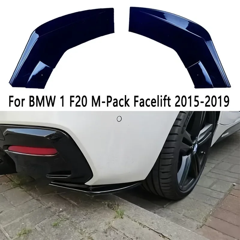 For BMW F20 M-Pack M135i M140I 118i 120i 125i Facelift 2015-2019 Rear Side Splitters Rear Bumper Side Spoiler Splitter Diffuser