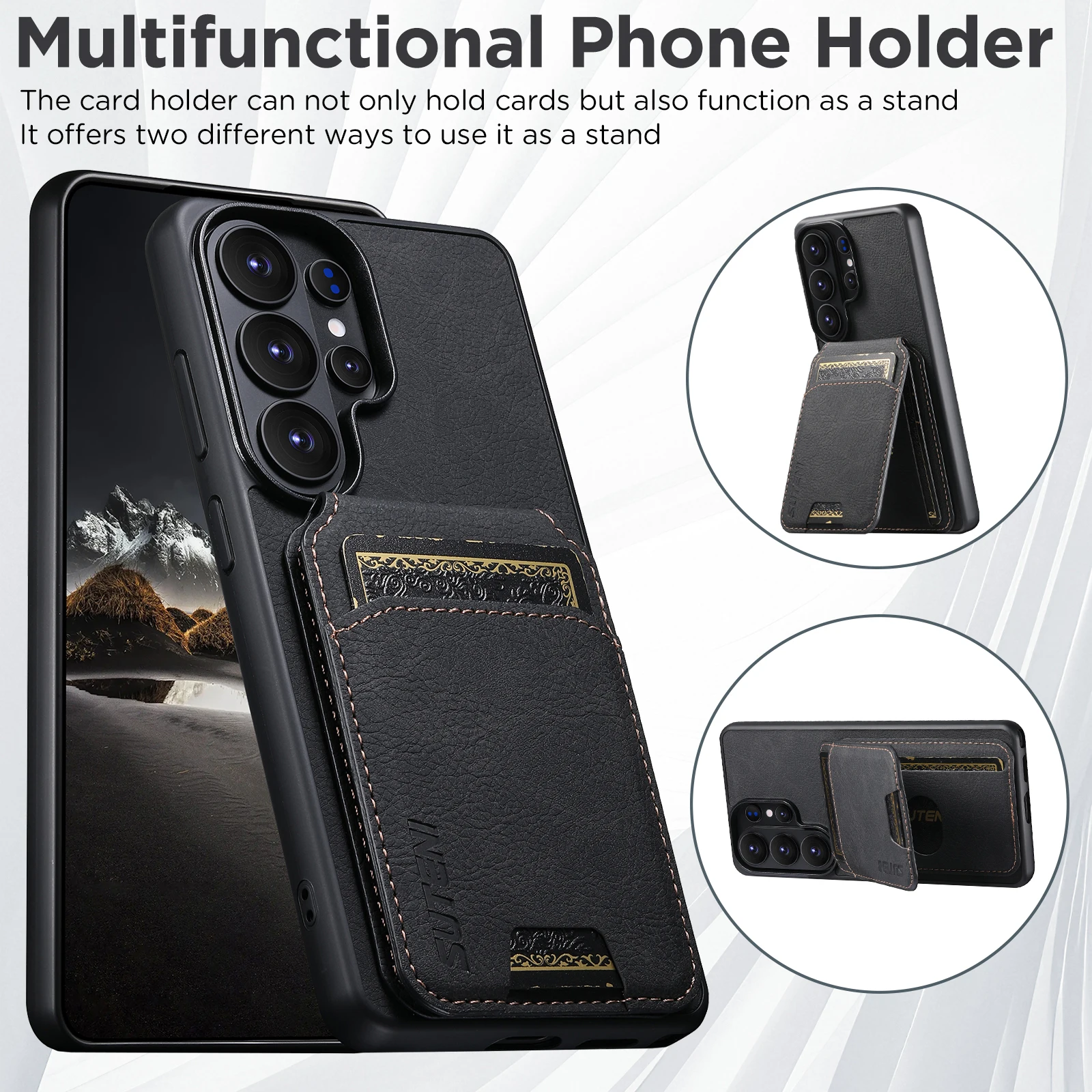Luxury Wallet Cards Solt Kickstand Magnetic Leather Phone Case For Samsung Galaxy S26 Ultra S26 S25 S24 S23 S22 Ultra Plus Cover