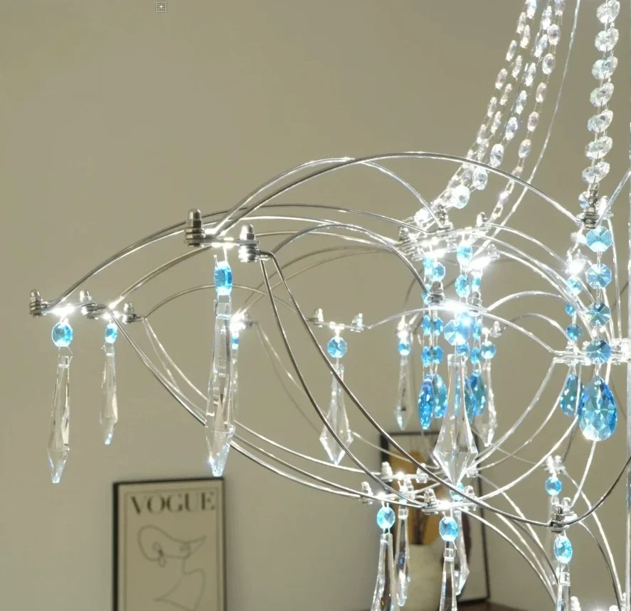 New Designer Style Light Luxury French Crystal Chandelier Art Villa Living Room Bedroom Dining Room High-end Lighting Fixtures