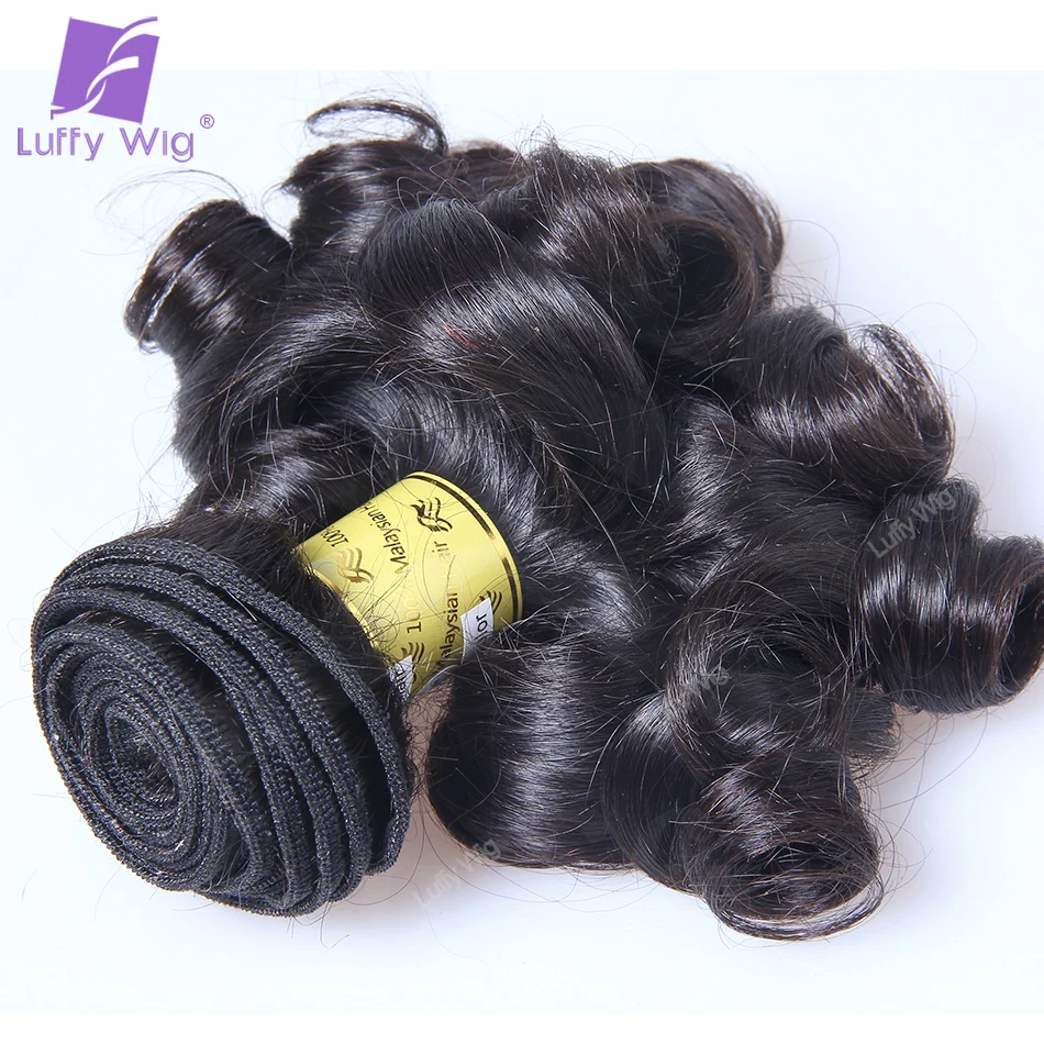 Bouncy Curly Human Hair Bundles Burmese Double Drawn Remy Hair Weave Weft Funmi Curly Hair Extensions For Black Women Luffywig