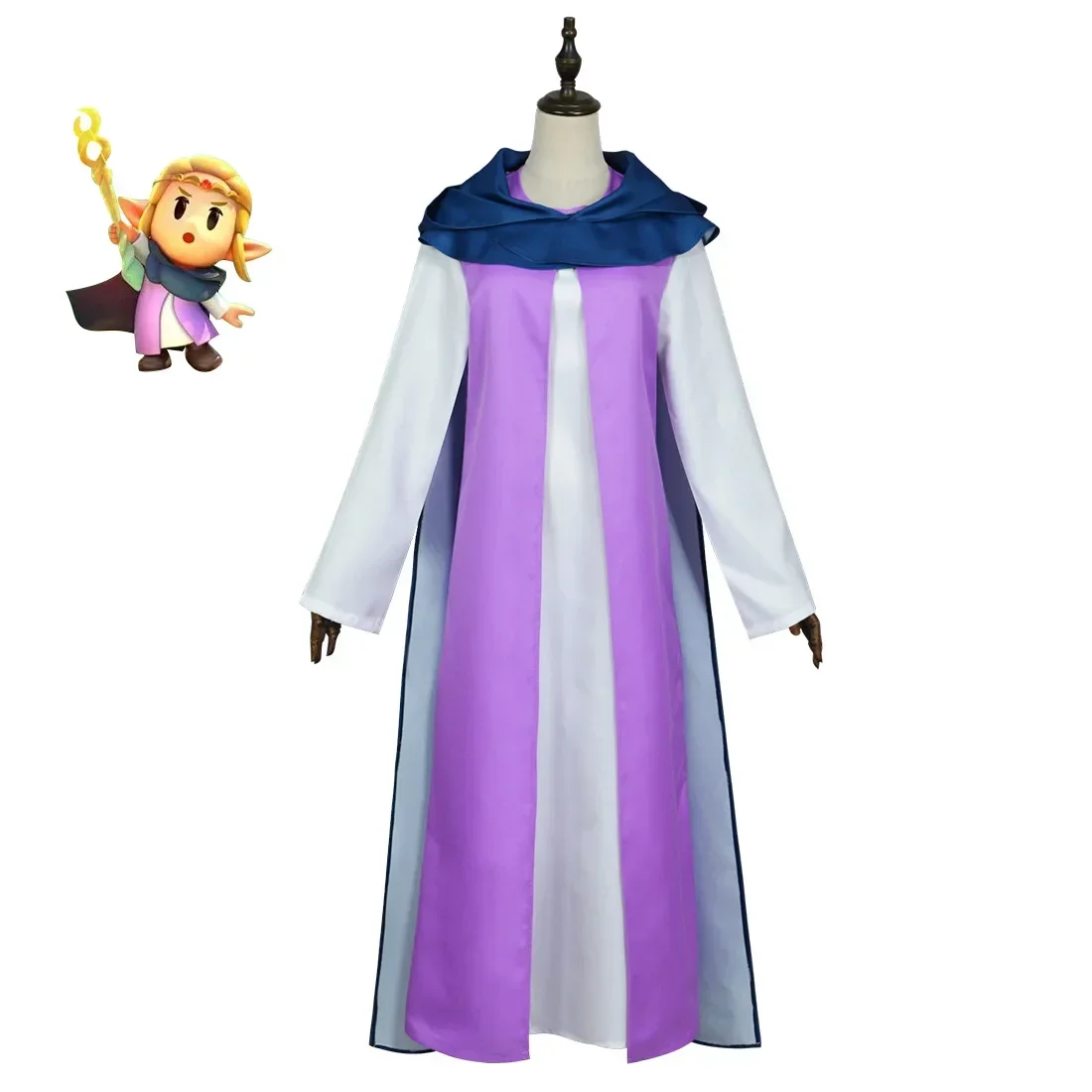

Purple Princess Dress Cosplay Zelda Custume Game Echoes of Wisdom Women Dress Cloak Outfit Halloween Christmas Stage Costumes