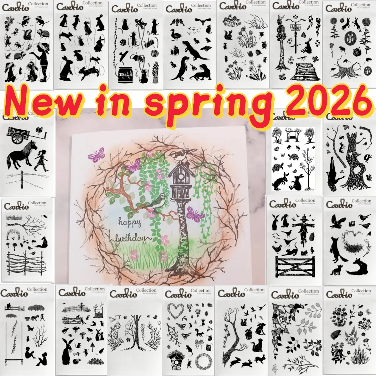 

2026 Easter Rabbit Field Florals Pottering Biscuit Clear Stamp for Scrapbooking Embossing Decoration Template DIY Greeting Card