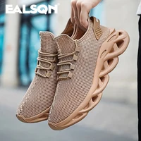 Hommes sport course noir Jogging chaussures espadrilles décontractées marron extérieur respirant maille femmes léger absorption des chocs noir Tennis 3