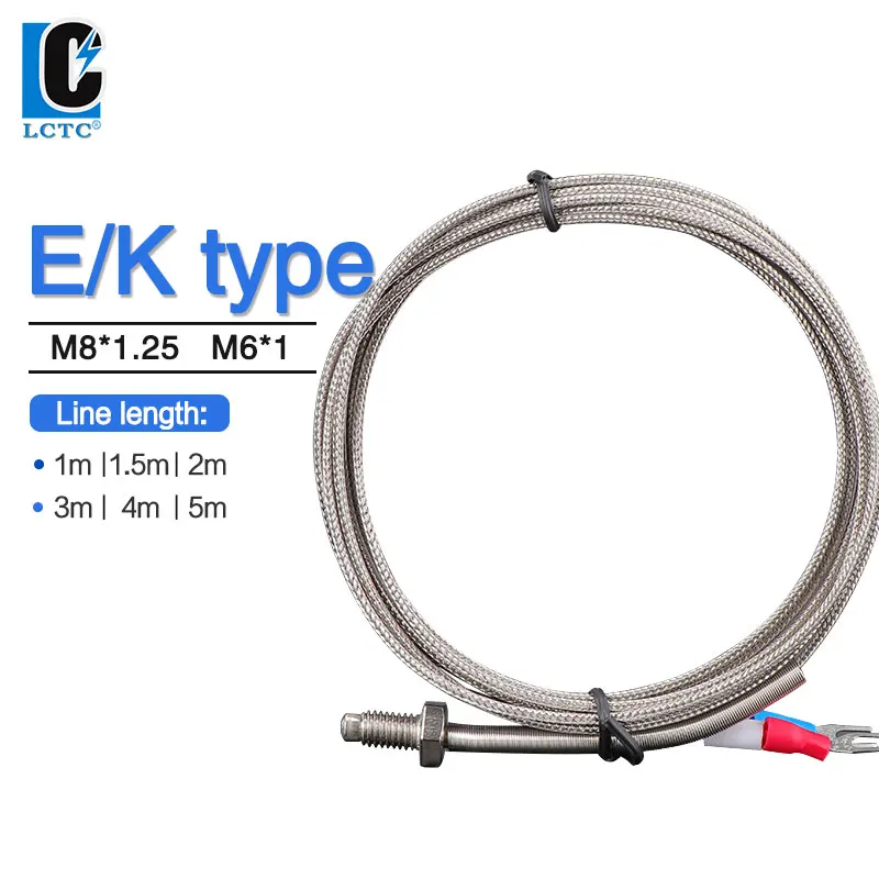LCTC M8 Thermocouple K E Type Spring Protection Screw For Thermocouple To Digital Temperature Controller