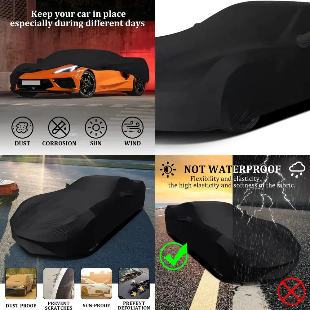 

Velvet Corvette Car Cover - Stretchable Dust Protection for 189 Cars, Ideal for Indoors and Shows