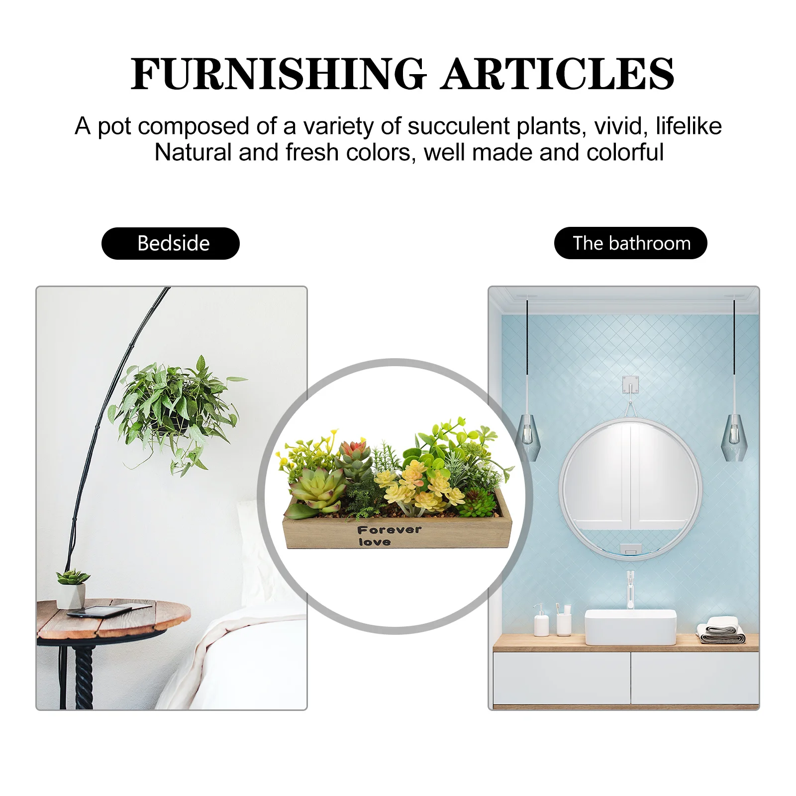 

Artificial Wooden Box Bonsai Simulation Potted Succulent Decorative Fake Plant Desktop Office Home Decor Green Plant Ornament