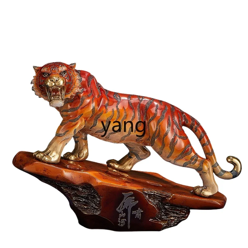 

ZYF copper tiger ornament natal year zodiac tiger office living room