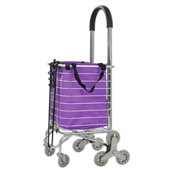 Nieuwe 50Kg Zware Shopping Trolley Karren Vouwen Trolley Met Zes Wielen Gemakkelijker Trap Klimmen FST50-6S