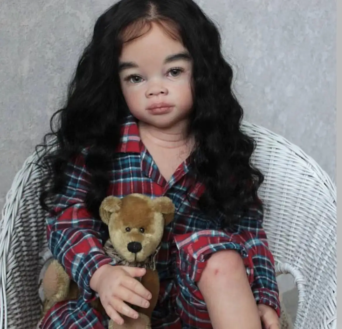 FBBD Custom Made By Our Best Artist ShanShan 32''/80cm Reborn Baby Meili With Hand-Rooted Hair Already Finished Doll With Dress