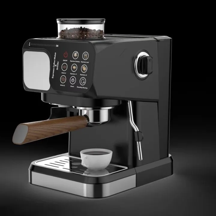 Coffee Machine Pressure Semi-automatic High Pressure Extraction Cross-border Household Concentrated Milk Foam Belt Grinding
