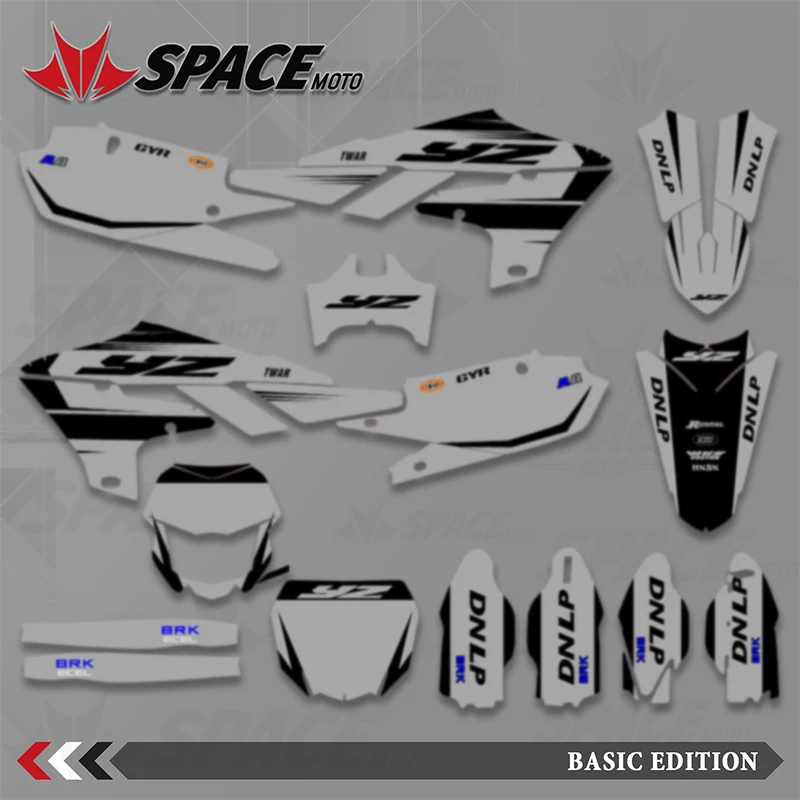 SPACE For Yamaha YZF250 2019-2023 YZF450 2018-2022 WRF450 2019-2022 WRF250 2020-2023 Motorcycle Decal Kits Number Name Custom