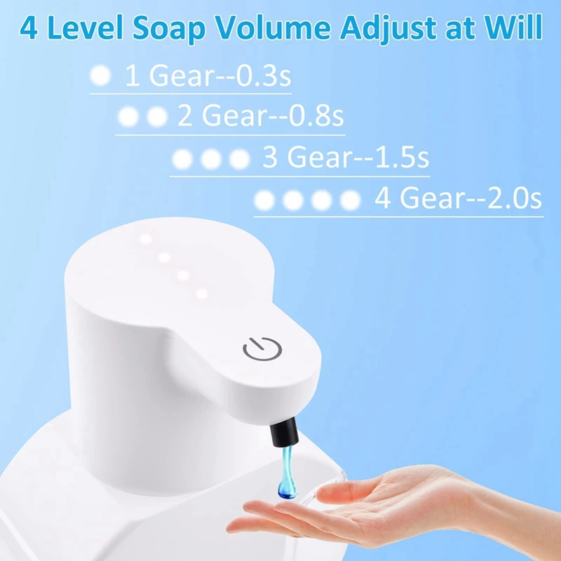 New Automatic Sensing Soap Dispenser Smart 430ML Hand Washer Washing Wall Mounted Infrared Sensor