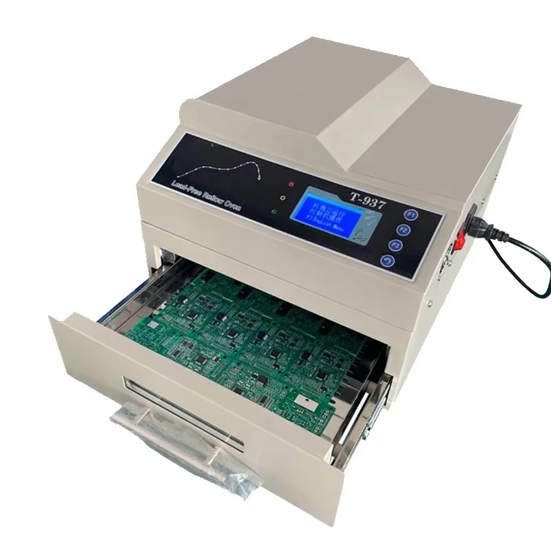 110v 220v  Puhui SMT Reflow Oven T-937 Infrared IC Heater Reflow Soldering Oven for PCB Welding