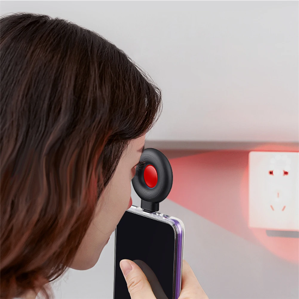 Mini Monitoring Alarm Easy Operate ABS Traveling USB Charging Automatic Camera Detector High Precision For Hotel Infrared Office