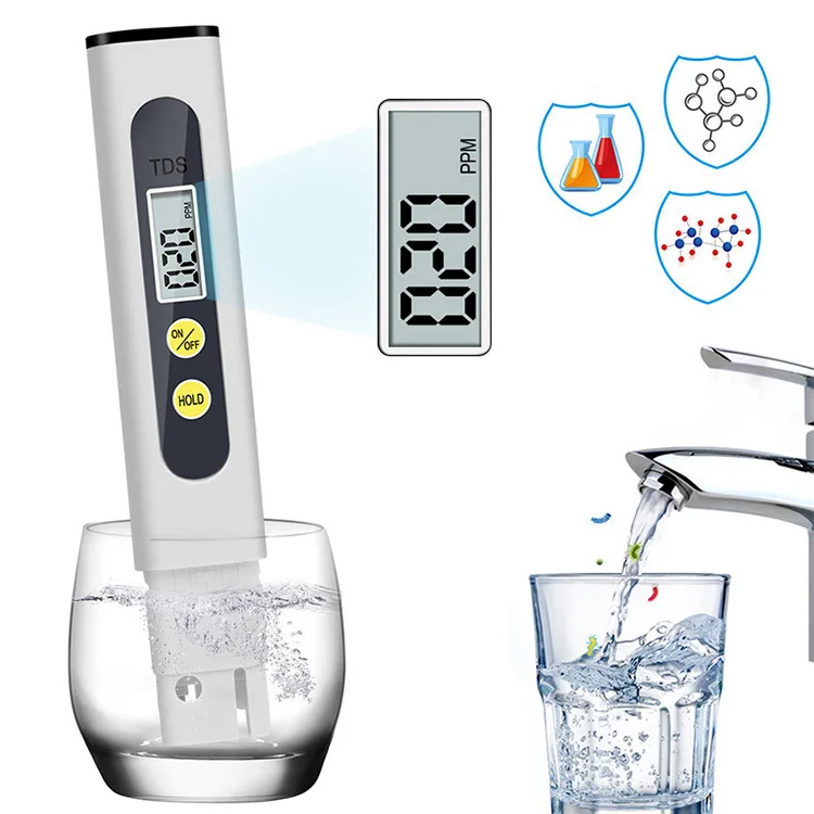 مقياس إجمالي المواد المذابة جهاز اختبار المياه الرقمي 0-9990ppm محلل جودة مياه الشرب رصد تصفية اختبار سريع حوض السمك الزراعة المائية حمامات السباحة