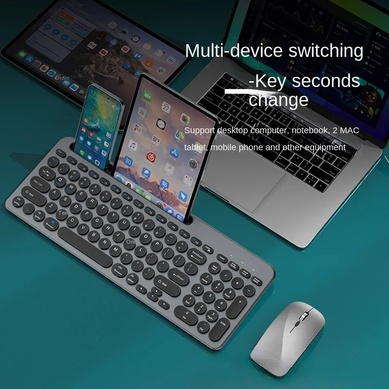 

709 Dual-Mode Wireless Keyboard & Mouse Set | Type-C Charging, Scissor Switch Design, Compatible with PC/Laptop/Tablet