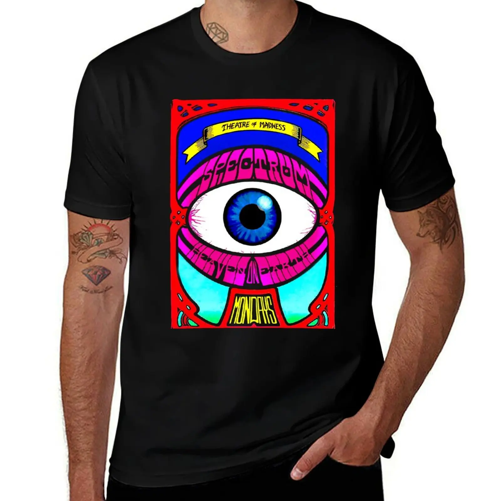 

Spectrum Heaven on Earth Acid House Rave Poster T-Shirt Sports Casual Short Sleeve Cotton Tee