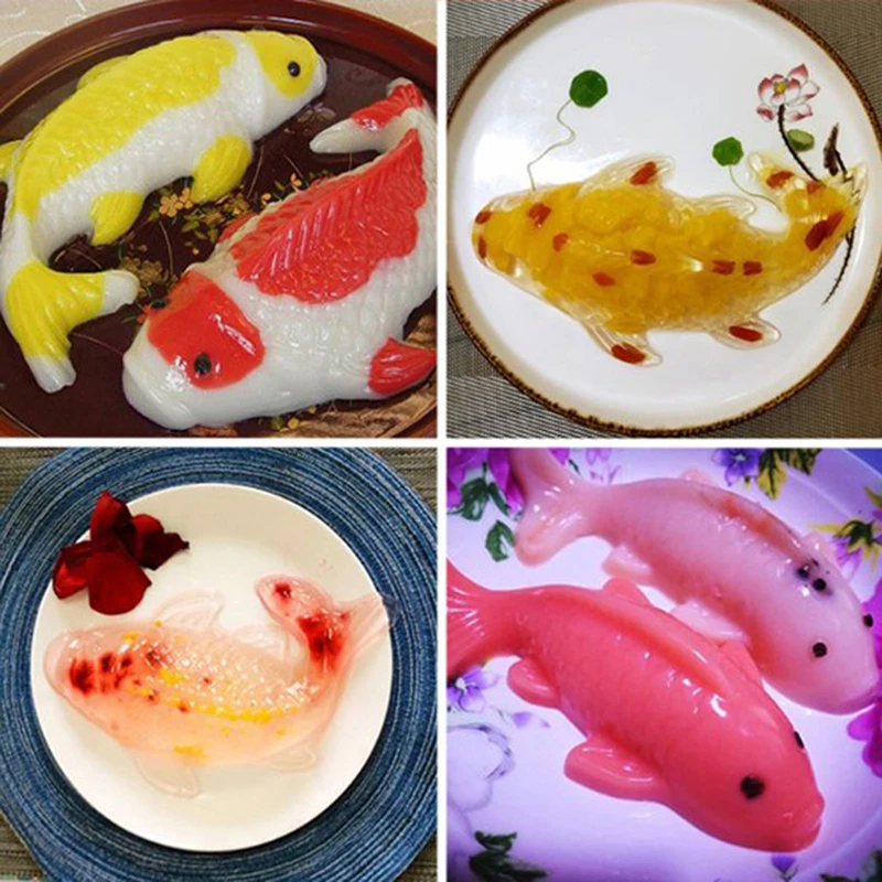 1pcs Fish Mold 3D Koi Fish Shape Plastic Cake Chocolate Jelly Mould DIY Soap Handmade Sugarcraft Mold Baking Molds