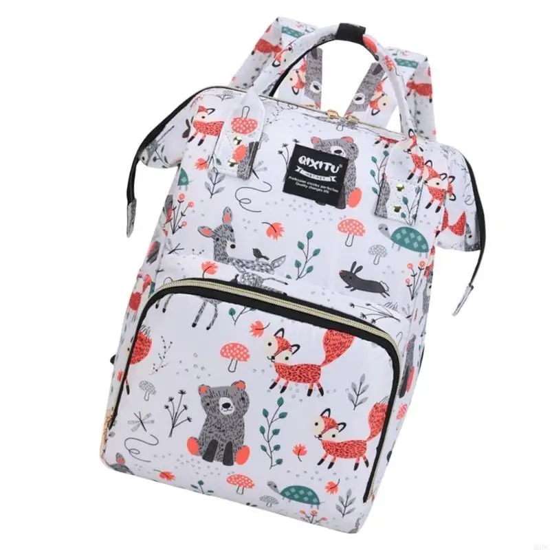 M89C Multifunction Mom and Baby Product Backpack Oxford Shoulder Bag Handbag High Capacity for Travel Daily
