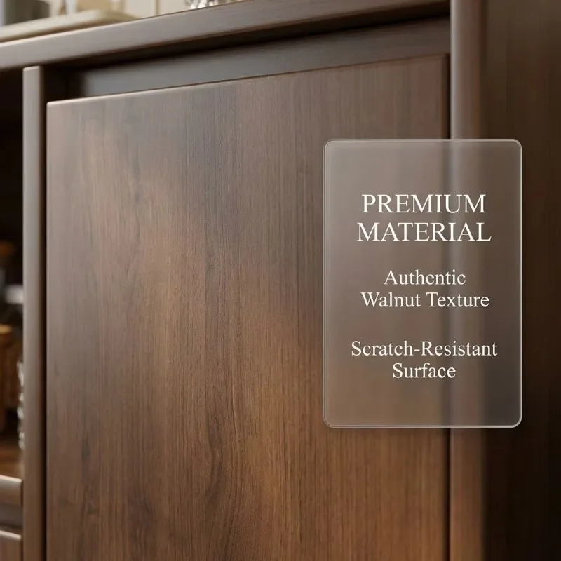 Hot Selling Side Cabinet with Open Storage Shelves, Large-Capacity Eco-Friendly Design for Dining Room & Living Room