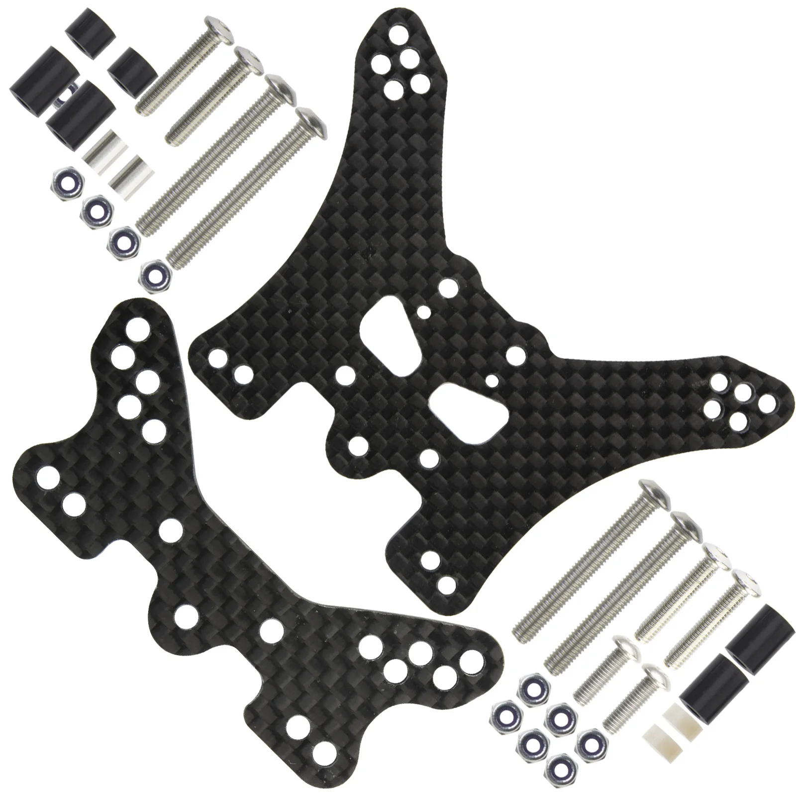 

Carbon Adjustable Shock Absorber Front/Rear Shock Damper Stay for Tamiya RC TT-02B Off-Road Car Chassis Upgrades Replace Parts