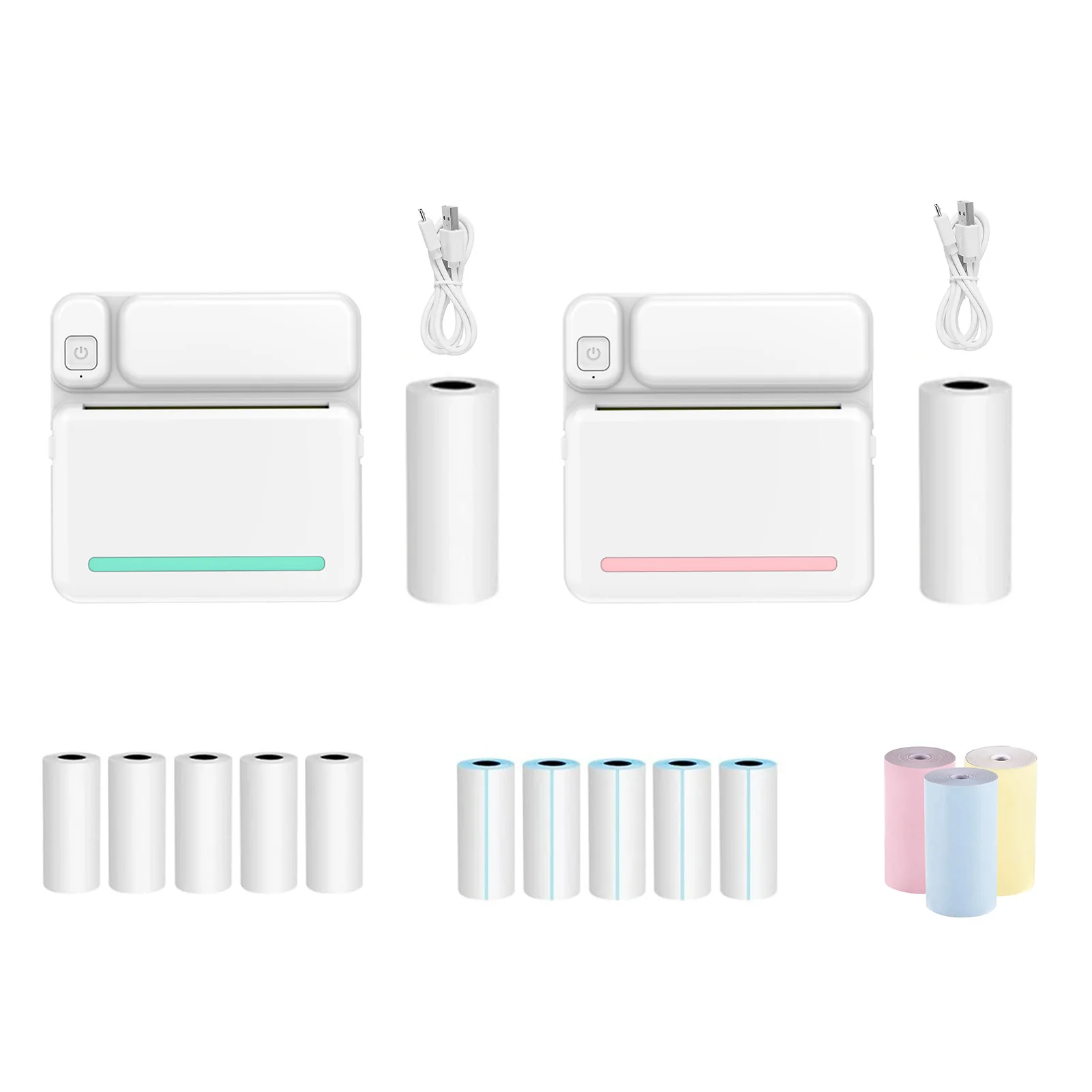 Mini imprimante thermique Portable 200DPI, papier Photo de poche pour utilisation avec application sans fil, dents bleues, cadeaux pour étudiants