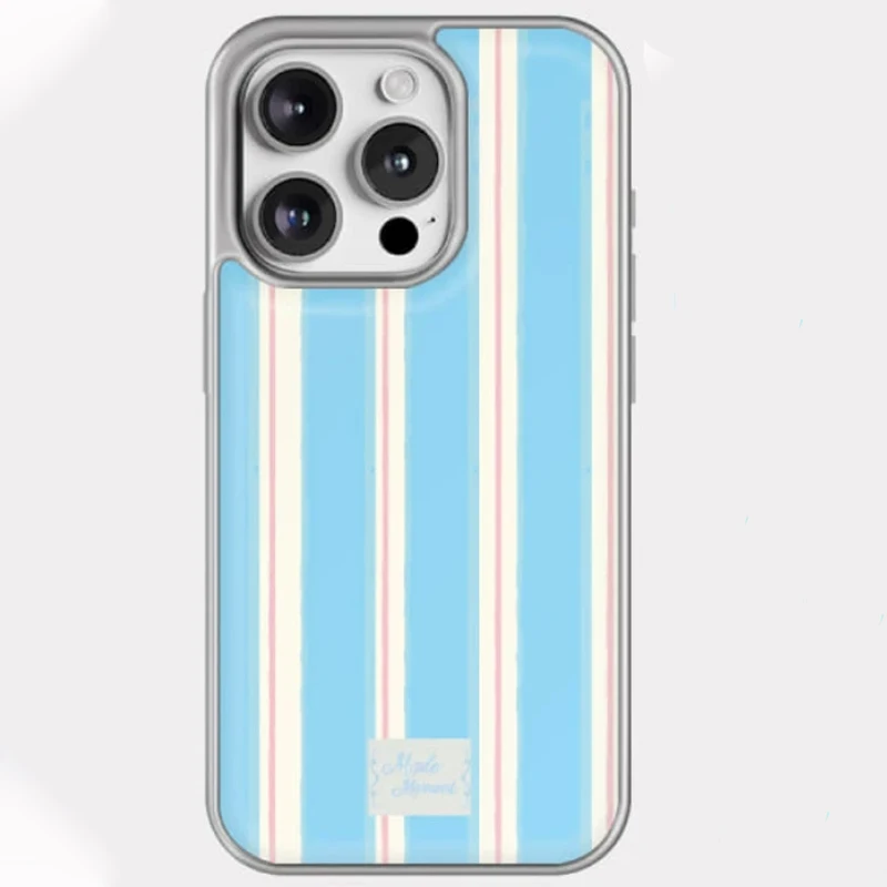 Colored Stripe Lichee Pattern Electroplated Drip Glue Phone Case For Samsung Galaxy S23 FE S24 PLUS S25 ULTRA S26 EDGE Cover view 3