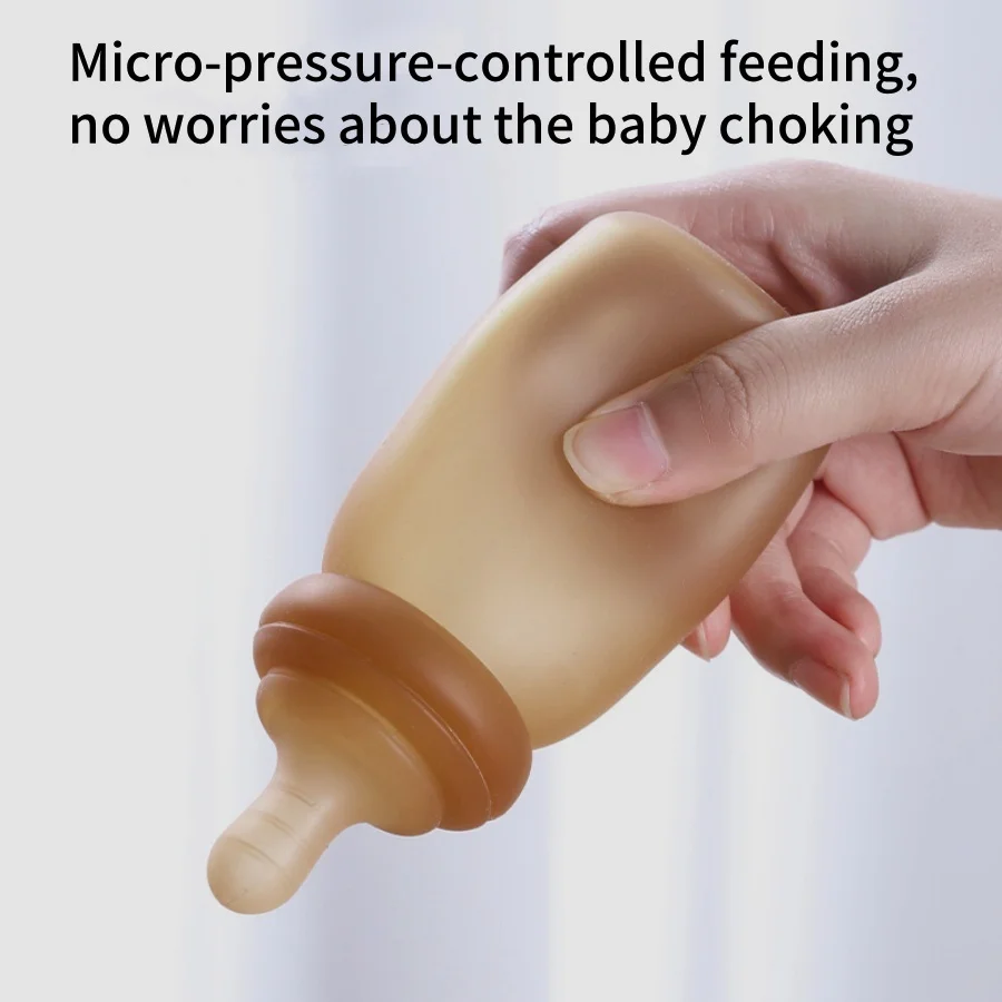90ml Suitable for Infants Over 4 Months Old, Rice Paste Spoon, Milk Bottle Squeezing Silicone Soft Spoon, Baby Food Aid Tool