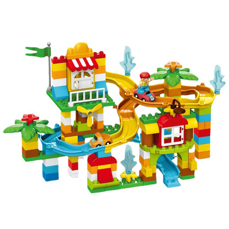 Big Building Blocks Accessory Castle Slide Automobile Compatible Large Bricks DIY Creativity Assemble Children Toys Kids Gifts