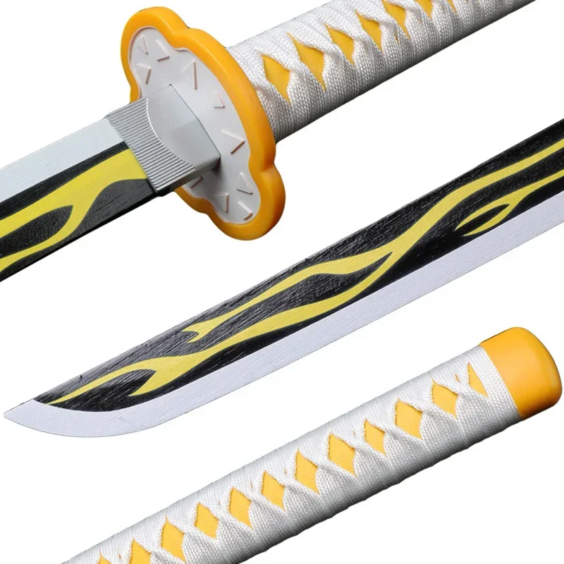 41 "1:1 Demon Slayer Katana ดาบคอสเพลย์ props อาวุธ bengoku tanjiro Catana Kimura ไม่มี Yahiba ไม้ SAMURAI ดาบของเล่น MN1