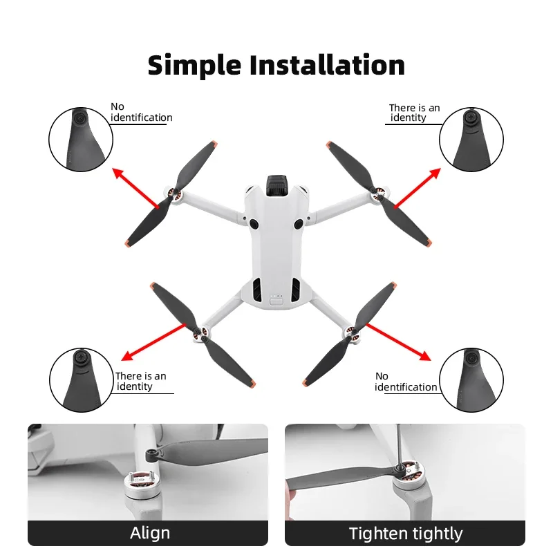 Propeller Prop Blade Lightweight Wing Silent Fans Drone Master airscrew Replace Accessory With Screws For DJI Mini 3/4 Pro 6030F