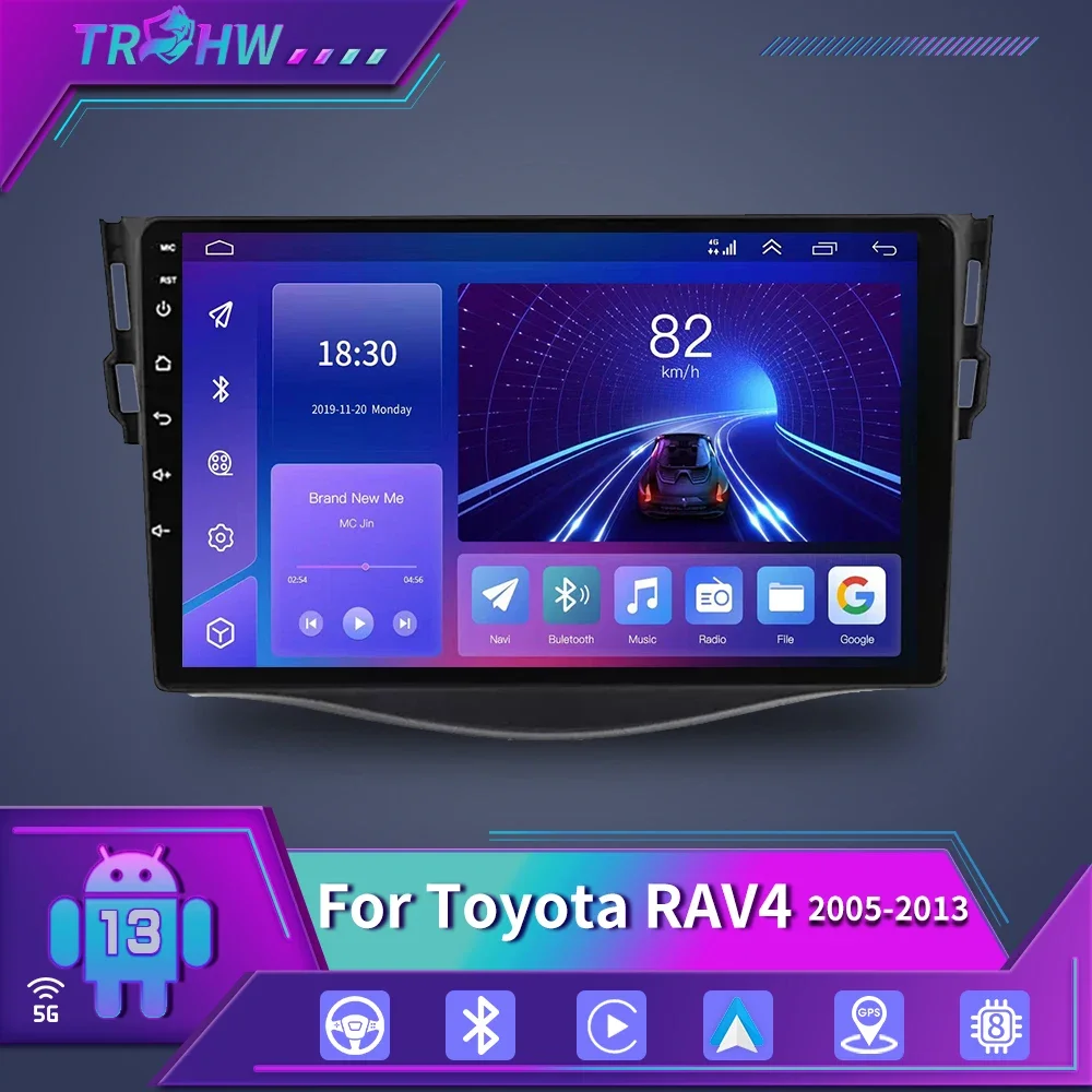 

For Toyota RAV4 Rav 4 2005-2013 Multimedia Player 2Din Carplay DSP Navigation GPS 4G Net WIFI stereo DVD