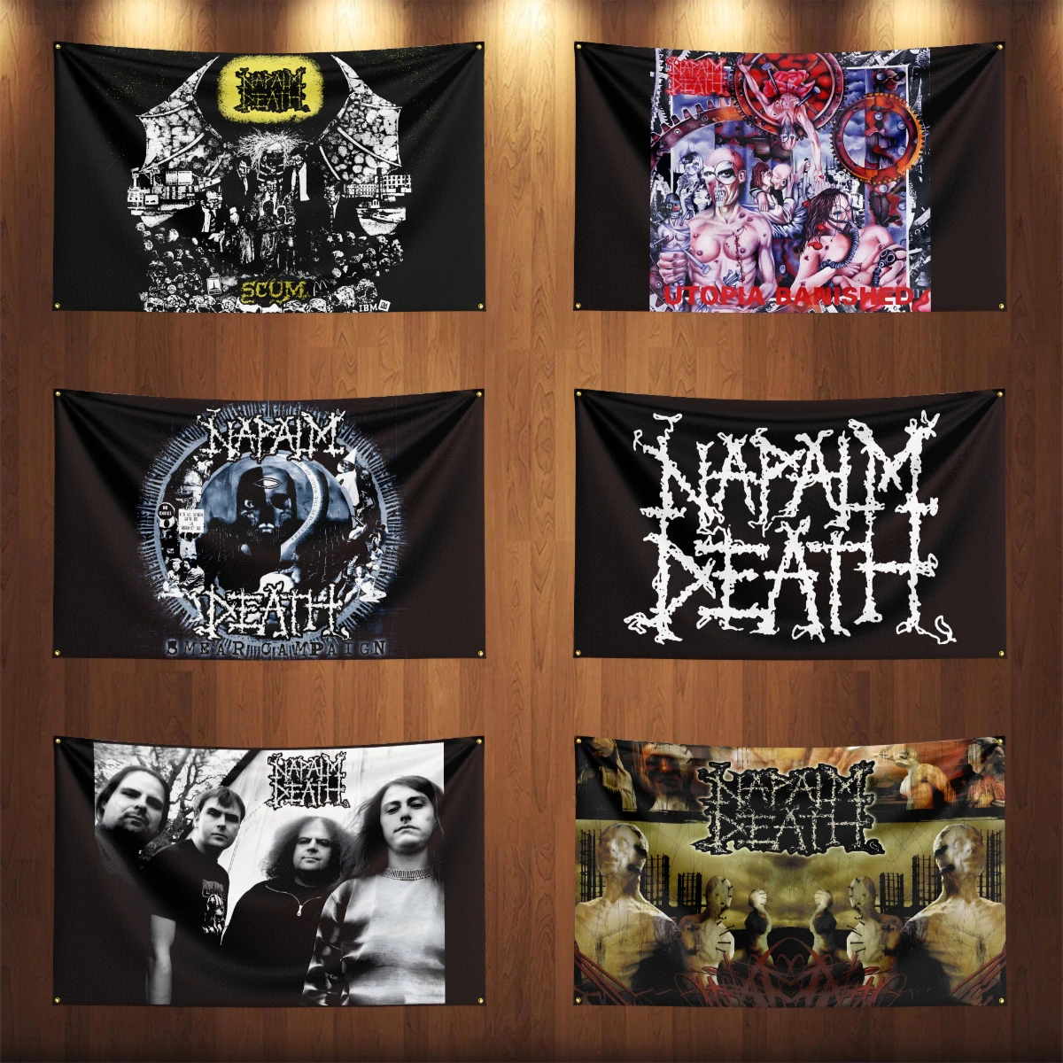 Bandera Vintage N-Napalm-Deaths de 90x150cm, pancarta Retro con impresión Digital de poliéster para decoración