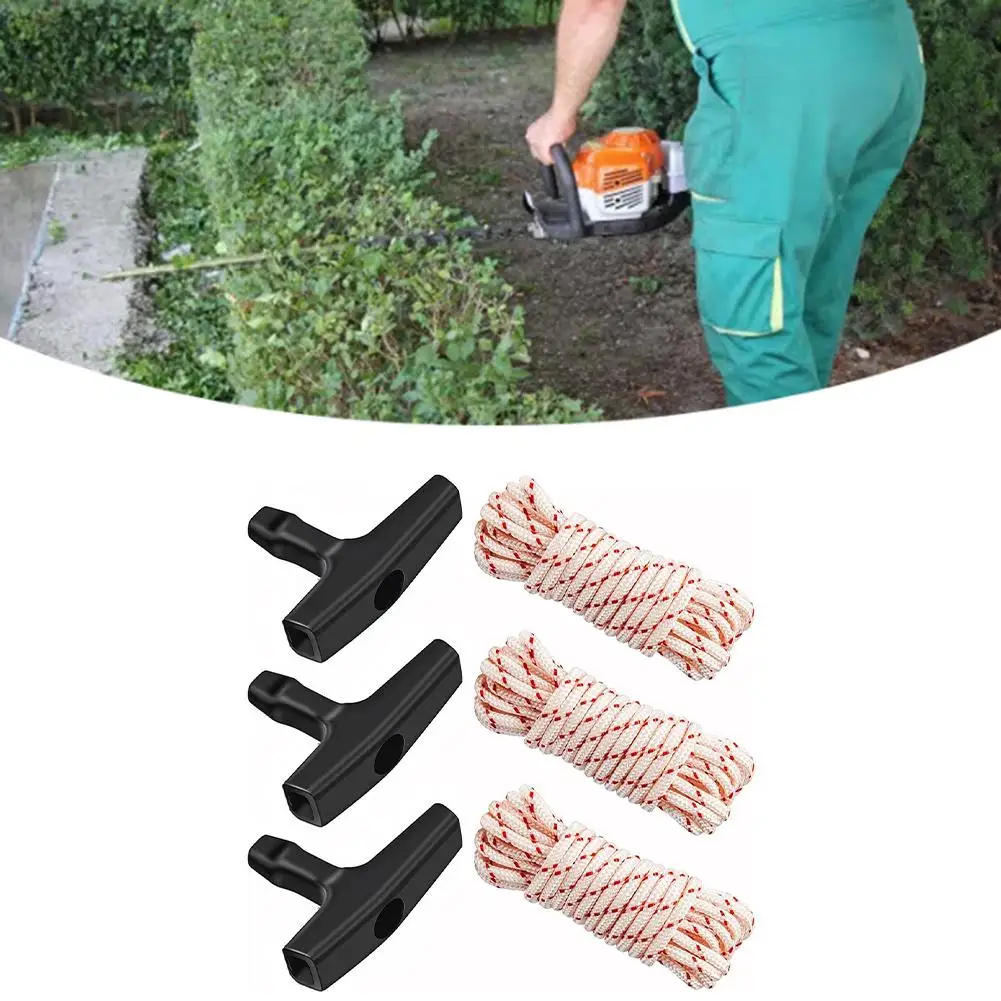 Diameter 3mm, 3.5mm, 4mm for chainsaw Parts High for Performance Starter Handles Handle Hand Grip 3 Piece Set Multiple Diameter
