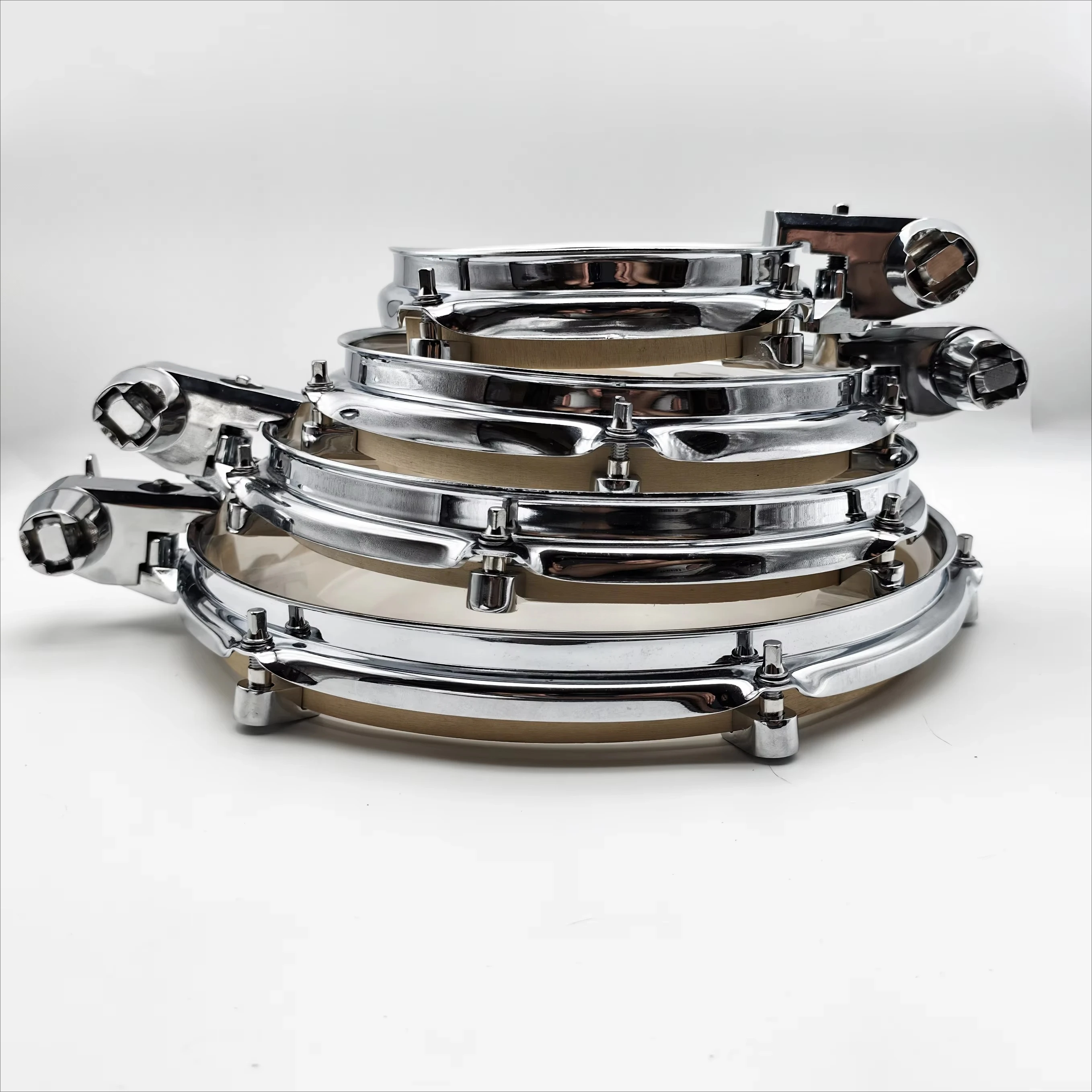 6/8/10/12/13/14/16 Adjustable Foldable Portable Practice Sound Snare Drum Bass Kick Percussion Drum Pad Set view 2