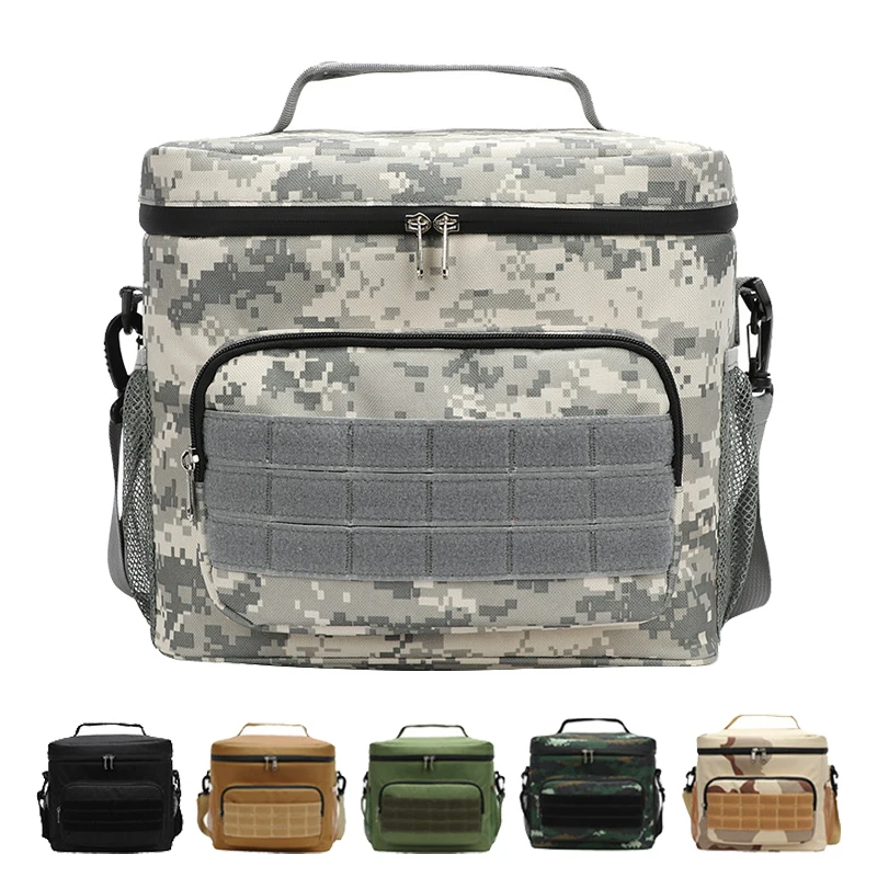 

Camp Waterproof Insulation Bag Camouflage Leakproof Beer Bottle Cooler Bag Portable Picnic Food Lunch Box Bag Outdoor Military