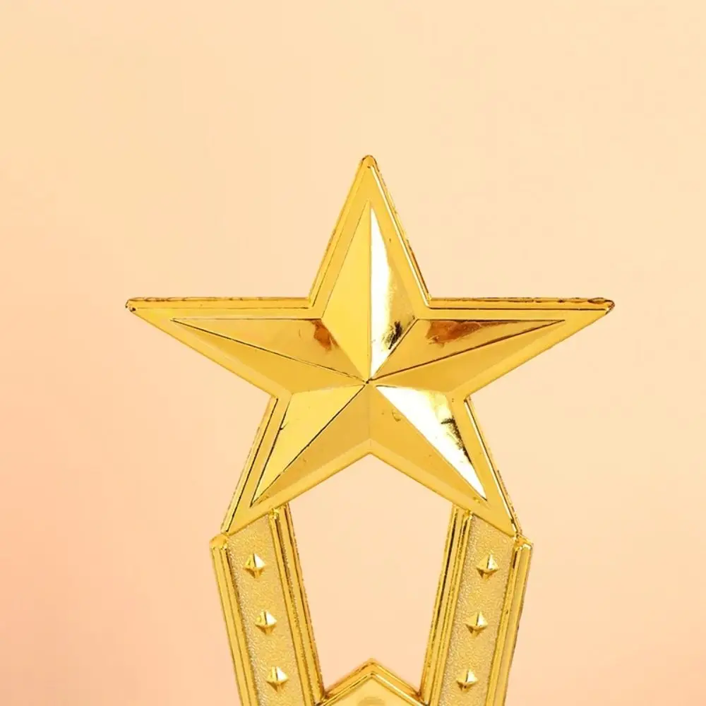Golden Award Trophy Star Plastic Reward Prize Cup School Rewarding Supply Singing Dancing Competition Winner Award Trophy Toy