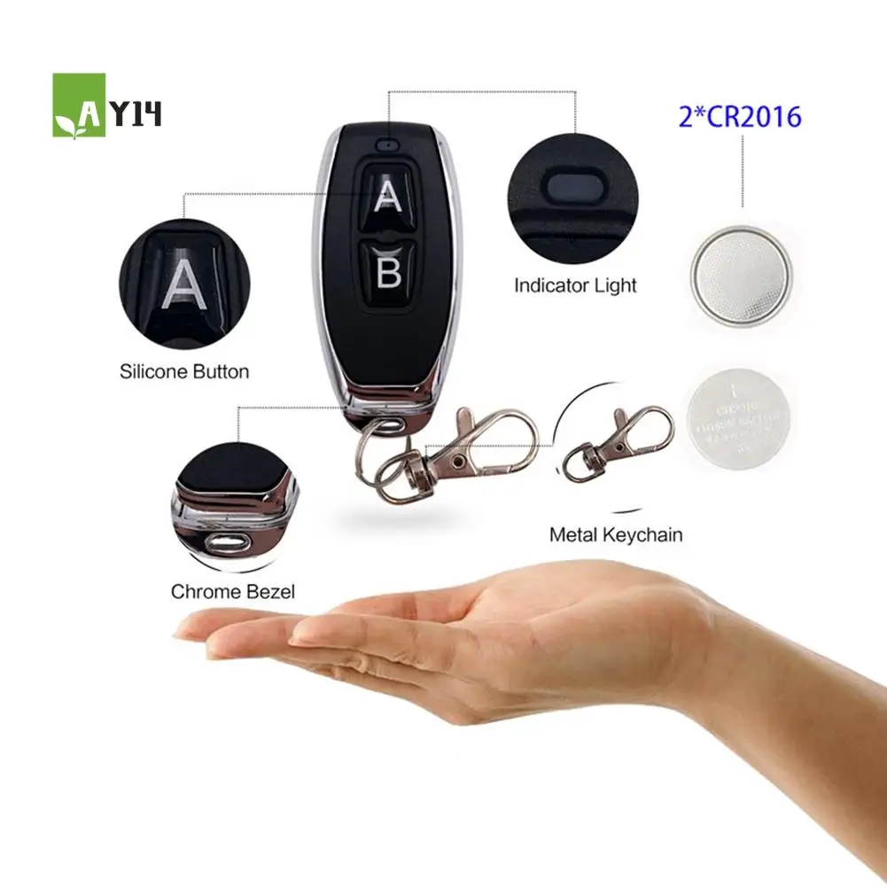 AY14 -Universal Wireless Remote Control Switch DC12V 1CH Relay Receiver Module RF Transmitter 433Mhz Smart Remote Controls