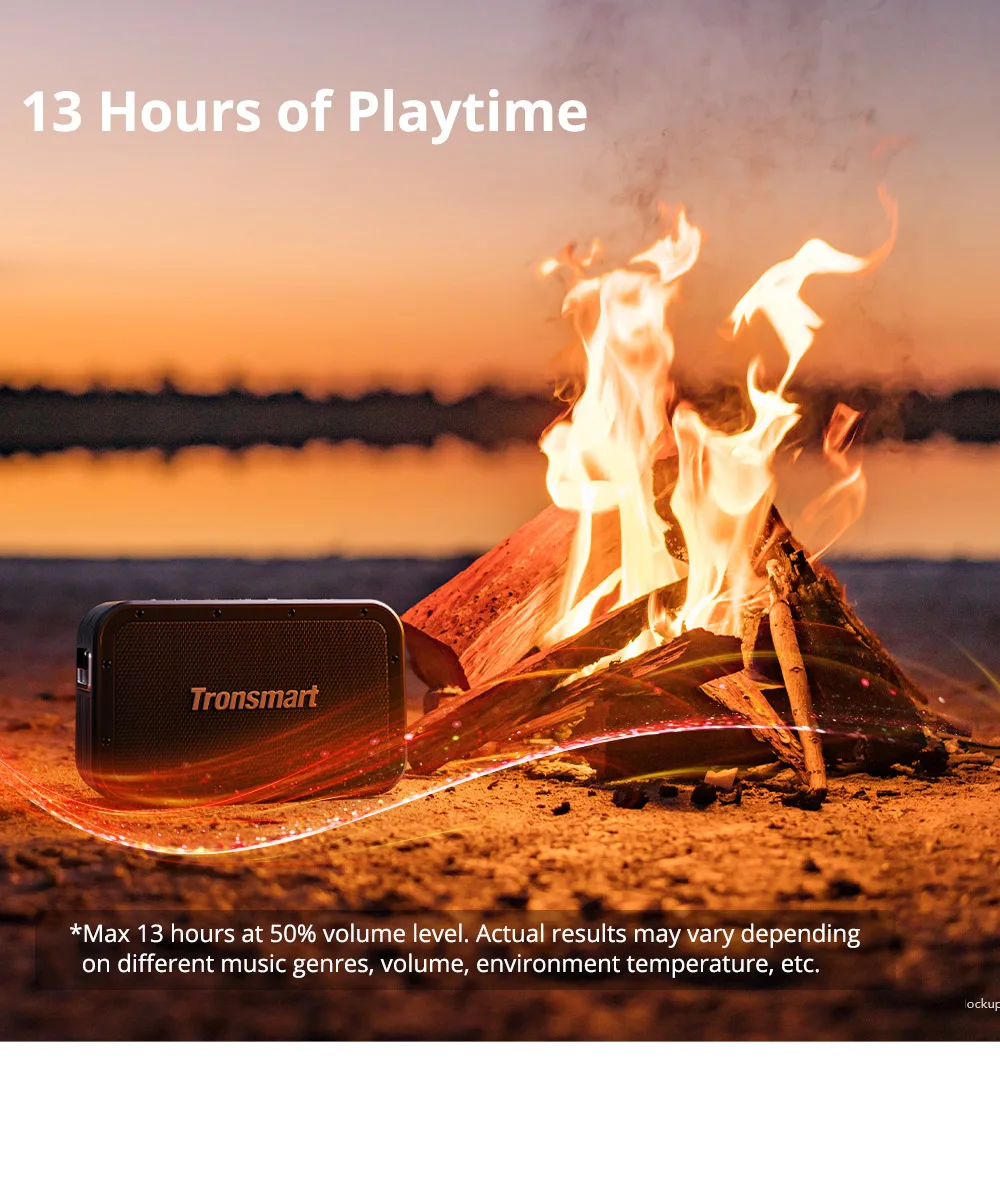 For Tronsmart Force Max Bluetooth Speaker, 80W Portable Outdoor Subwoofer with IPX6 Waterproof & Power Bank