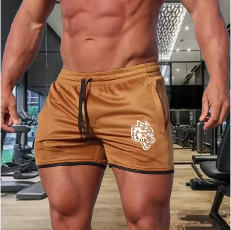 2025 модные брендовые мужские спортивные шорты, дышащие сетчатые шорты, быстросохнущая спортивная одежда для спортзала и пляжа, новинка лета