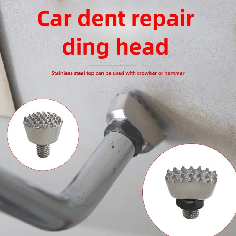 

Car dent repair tool flattening hammer replacement head dent repair sheet metal free stainless steel head M8 threaded connection